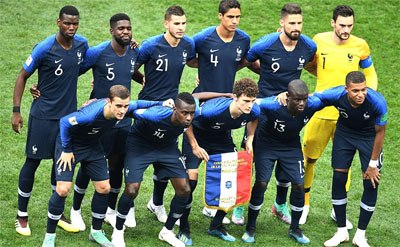France team line-up 2018
