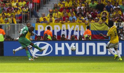 Serey Dié in Ivory Coast against Columbia